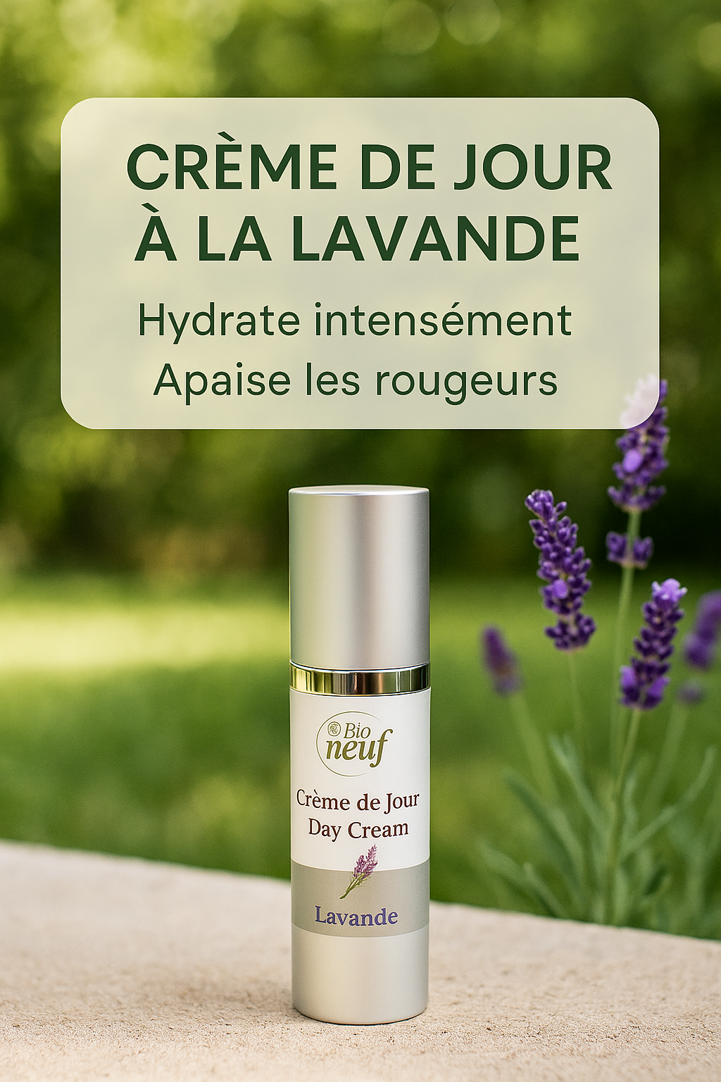 Crème de jour hydratante lavande (30 ml)